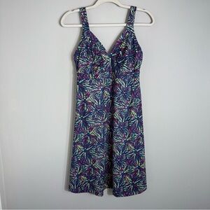 Patagonia Minette V-Neck Athletic Dress-Sleeveless-Multicolor-Size Medium